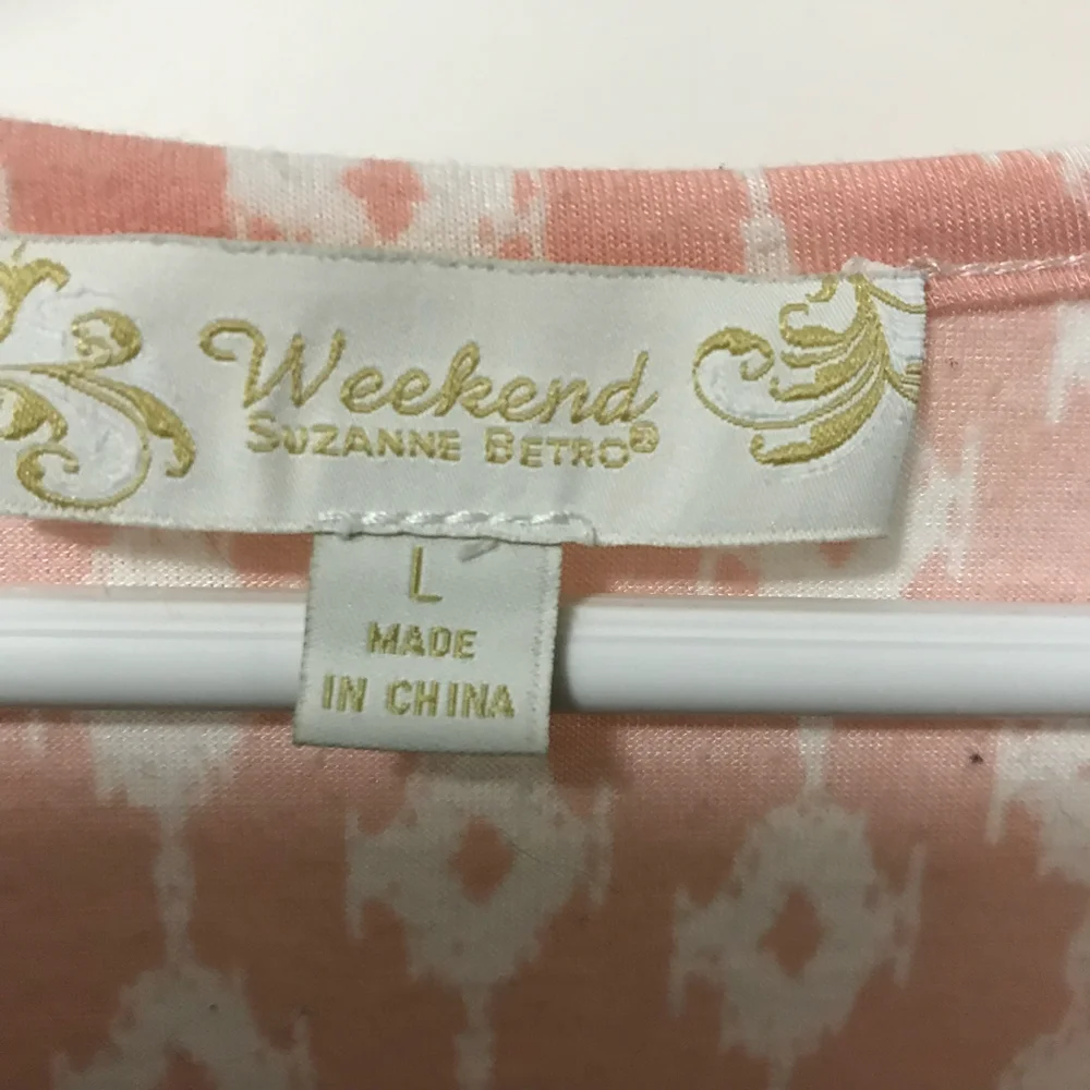 Suzanne Betro Weekend Pink Tunic Large EUC